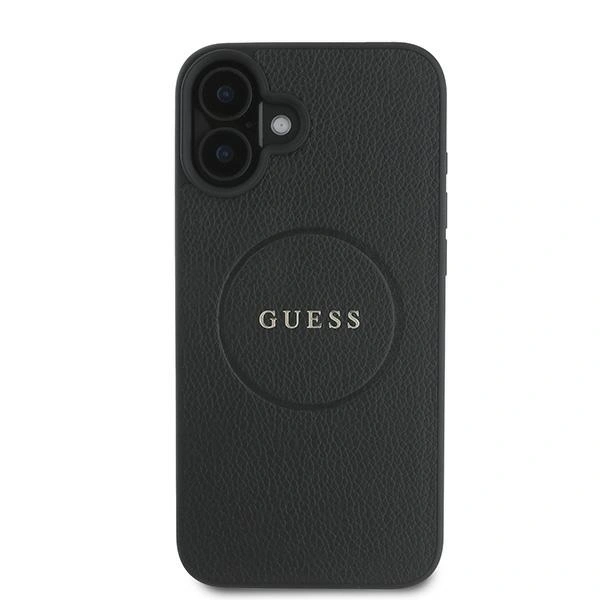 Kryt Guess GUHMP16MPGHSMMK Apple iPhone 16 Plus hardcase Grained Ring MagSafe black