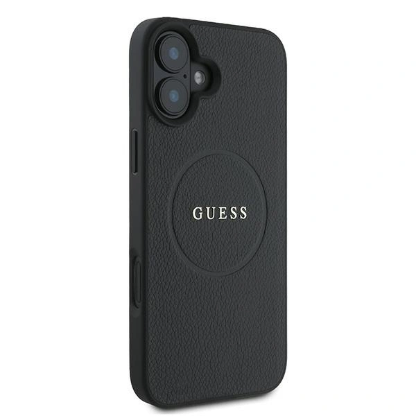 Kryt Guess GUHMP16MPGHSMMK Apple iPhone 16 Plus hardcase Grained Ring MagSafe black