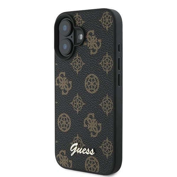Kryt Guess GUHMP16MPGPYSK Apple iPhone 16 Plus hardcase PU Peony Script MagSafe black