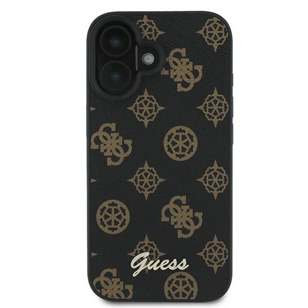 Kryt Guess GUHMP16MPGPYSK Apple iPhone 16 Plus hardcase PU Peony Script MagSafe black