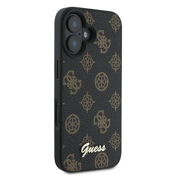 Kryt Guess GUHMP16MPGPYSK Apple iPhone 16 Plus hardcase PU Peony Script MagSafe black