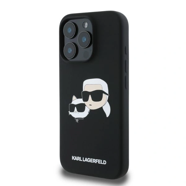 Kryt Karl Lagerfeld KLHMP16XSKCHPPLK Apple iPhone 16 Pro Max hardcase Silicone Double Heads Print MagSafe black