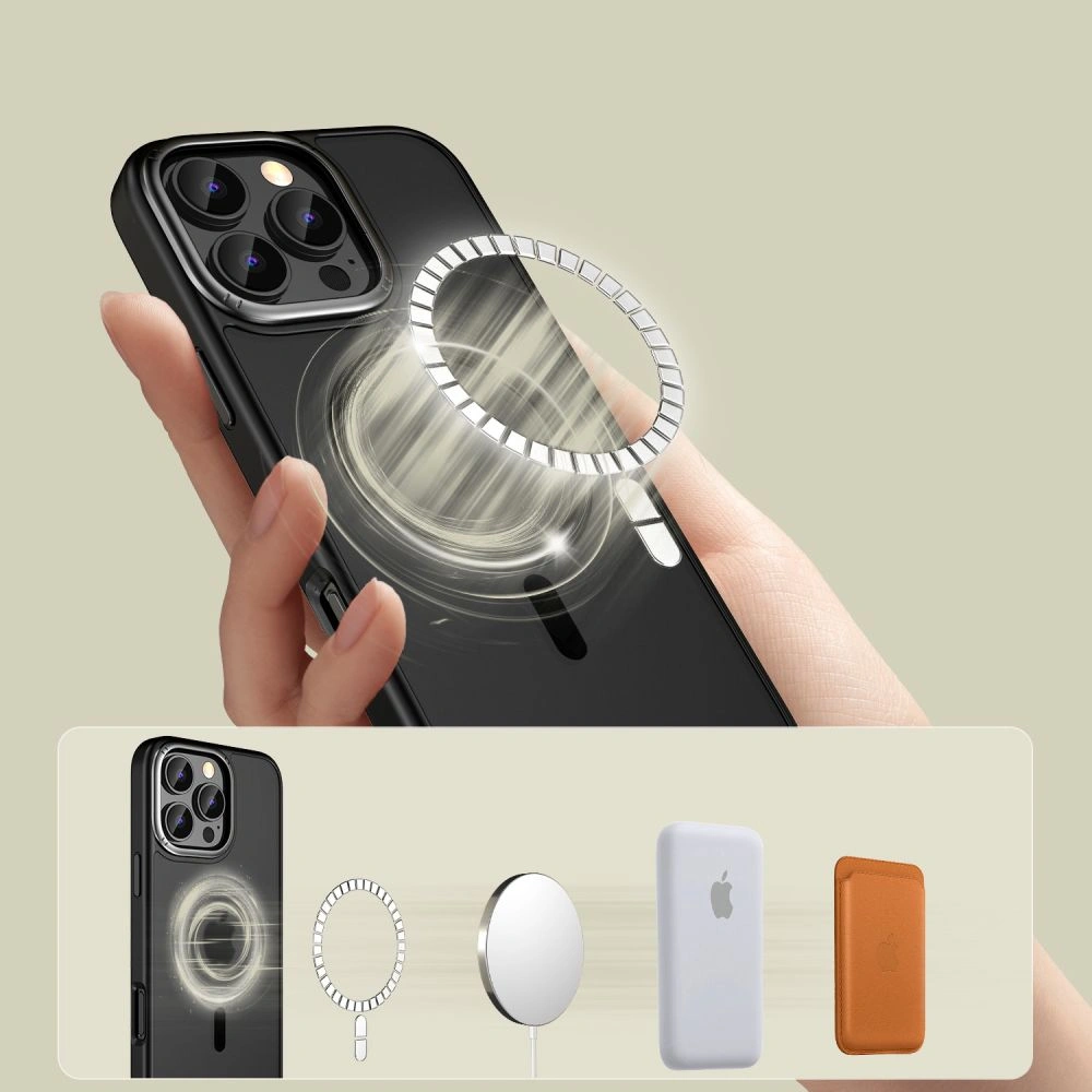 Kryt Tech-Protect MagEdge MagSafe Apple iPhone 16 Pro Matte Black/Gunmetal