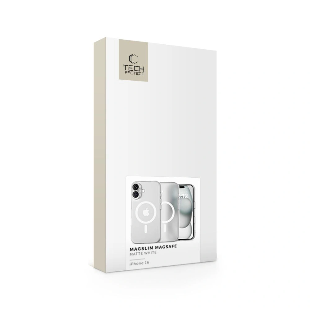 Kryt Tech-Protect Magslim MagSafe Apple iPhone 16 Matte/White