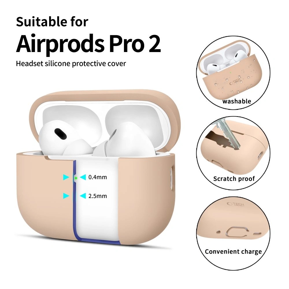 Kryt Tech-Protect Silicone Apple Airpods Pro 1 / 2 Caffe Latte