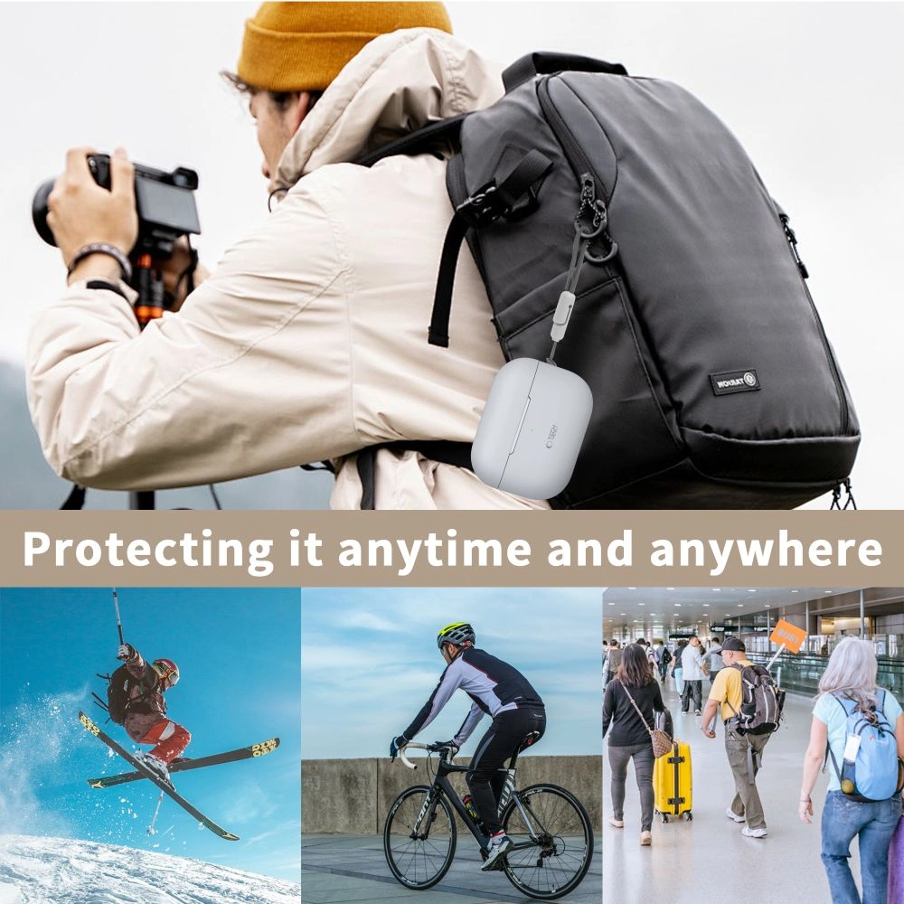 Kryt Tech-Protect Silicone Apple Airpods Pro 1 / 2 Crayon Grey