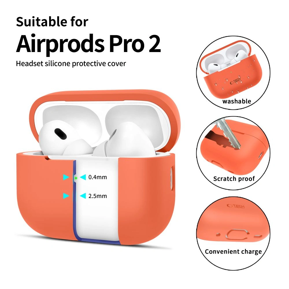 Kryt Tech-Protect Silicone Apple Airpods Pro 1 / 2 Neon Orange