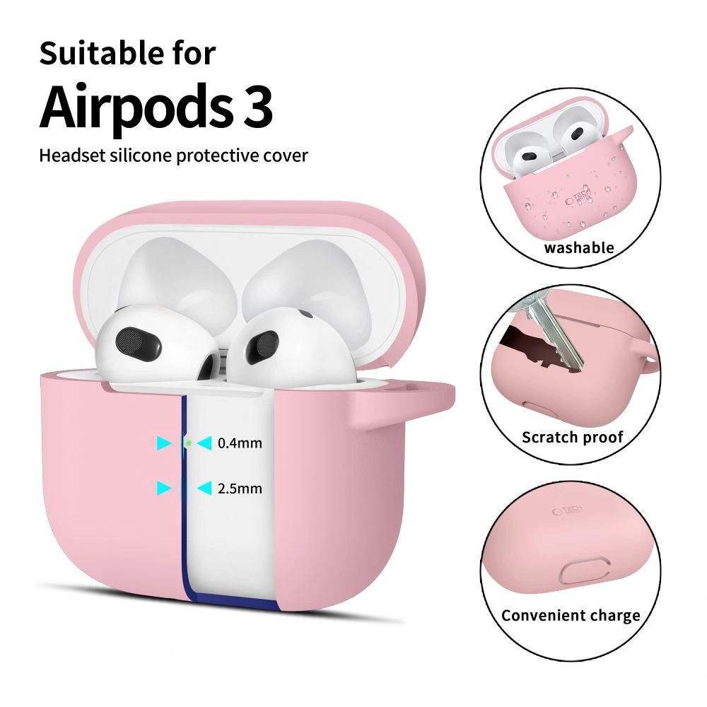 Kryt Tech-Protect Silicone Hook Apple Airpods 3 Dusty Pink