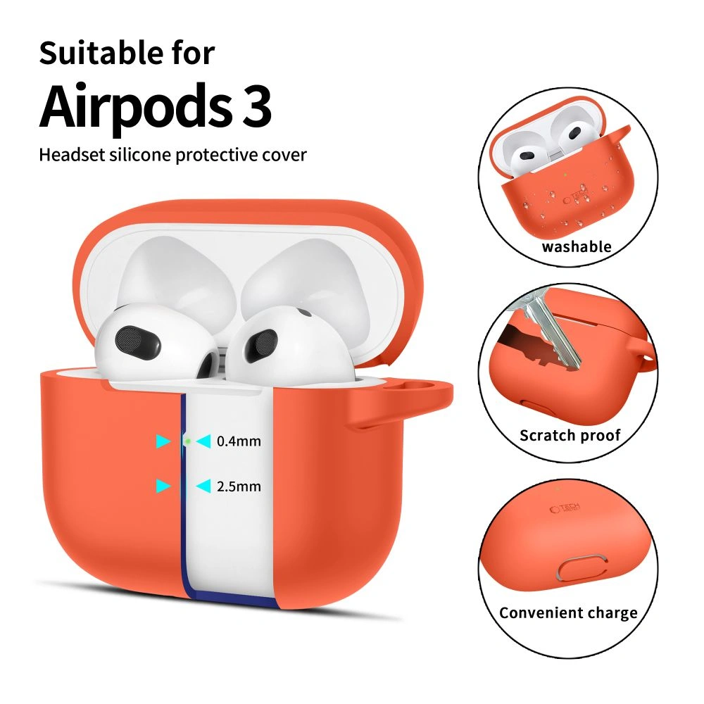 Kryt Tech-Protect Silicone Hook Apple Airpods 3 Neon Orange