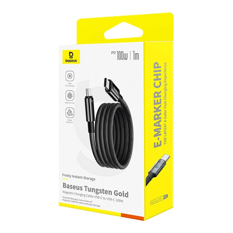 Baseus Tungsten Gold USB-C / USB-C cable 100W 1m (black)