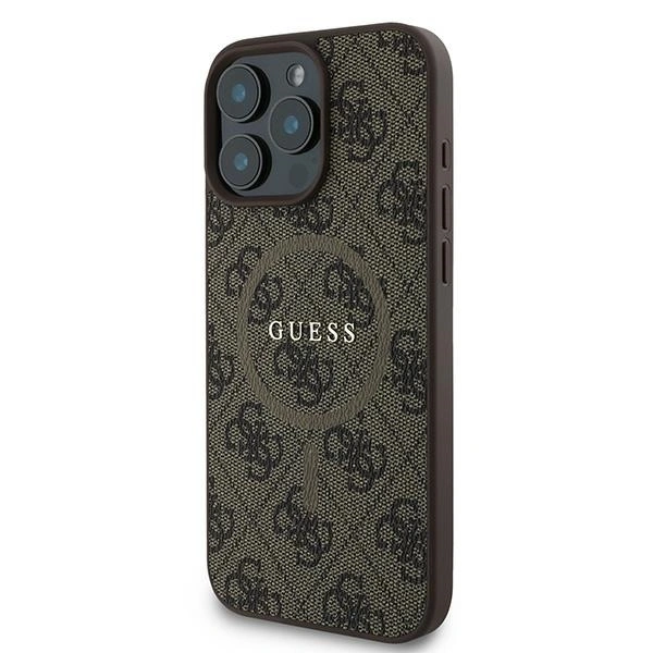 Kryt Guess GUHMP16LG4GFRW Apple iPhone 16 Pro hardcase 4G Ring Classic Logo MagSafe brown