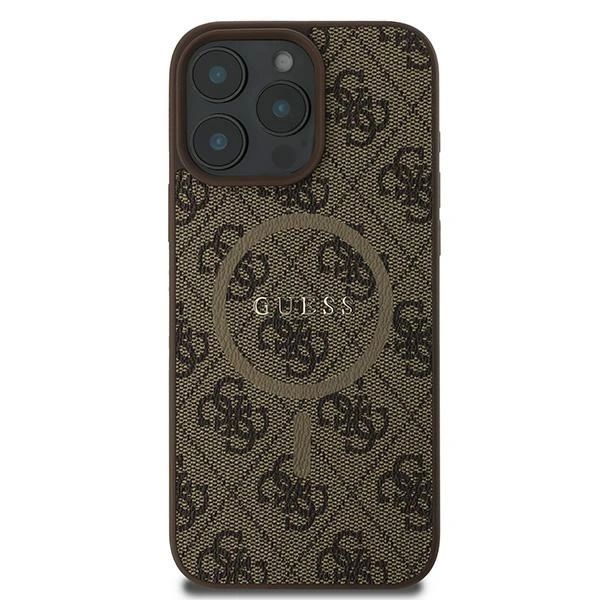 Kryt Guess GUHMP16LG4GFRW Apple iPhone 16 Pro hardcase 4G Ring Classic Logo MagSafe brown