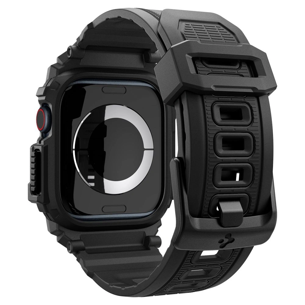 Case with strap Spigen Rugged Armor Pro Apple Watch 10 / 11 42mm Matte Black