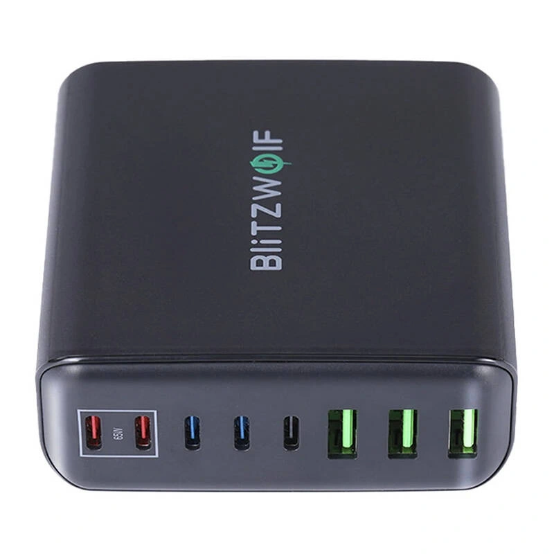 Síťová nabíječka Blitzwolf BW-S26  250W 3xUSB-A, 3xUSB-C, 2xUSB-C 65W (black)