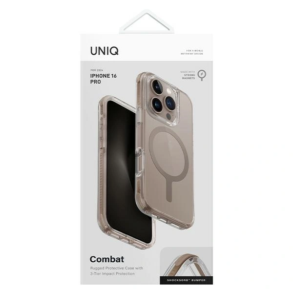 Kryt UNIQ Combat Apple iPhone 16 Pro MagClick Charging gold