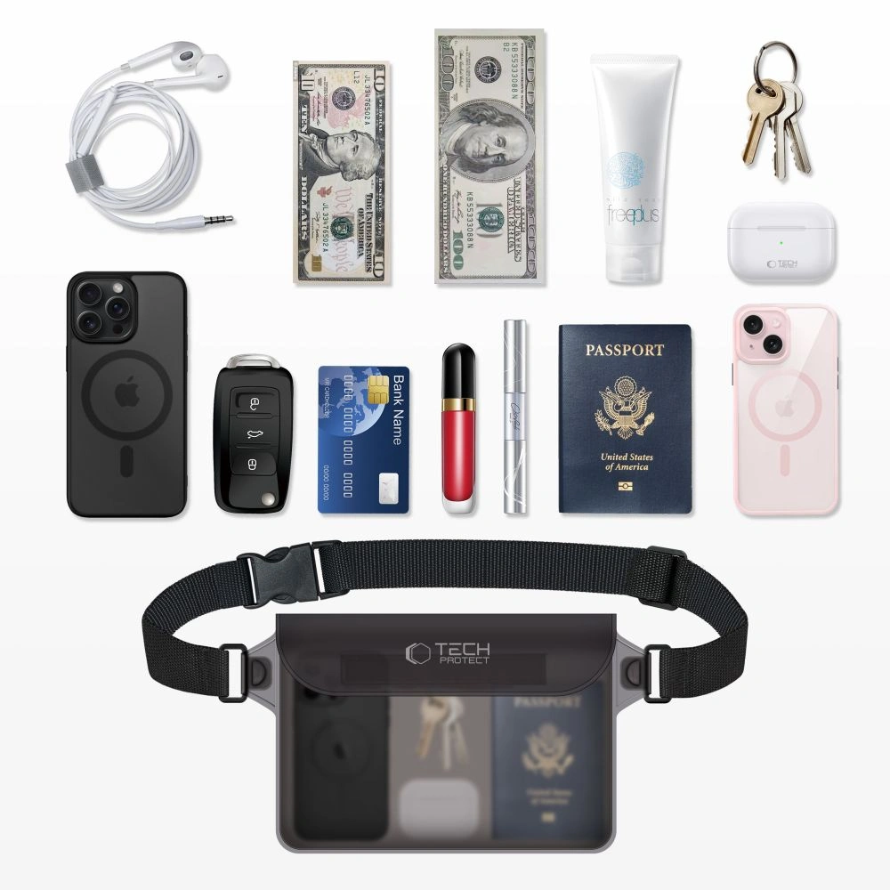 Kryt Tech-Protect UWP10 Universal Waterproof Pouch 10" black/clear