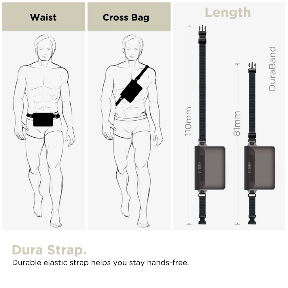 Kryt Tech-Protect UWP10 Universal Waterproof Pouch 10" black/clear