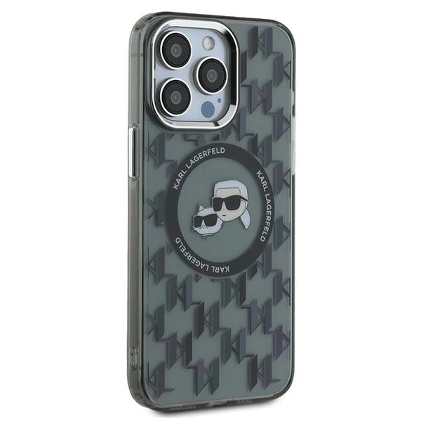 Kryt Karl Lagerfeld KLHMP15LHMCKMHK Apple iPhone 15 Pro IML Monogram Karl&Choupette Head MagSafe black