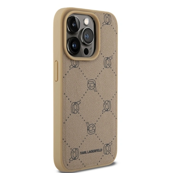 Kryt Karl Lagerfeld KLHMP15LPGKHPHE Apple iPhone 15 Pro MagSafe Karl Head beige