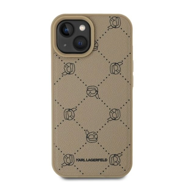 Kryt Karl Lagerfeld KLHMP15SPGKHPHE Apple iPhone 15 MagSafe Karl Heads beige