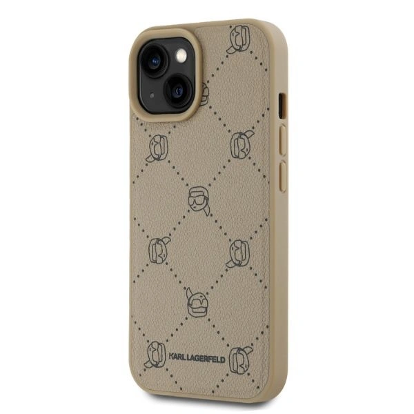 Kryt Karl Lagerfeld KLHMP15SPGKHPHE Apple iPhone 15 MagSafe Karl Heads beige