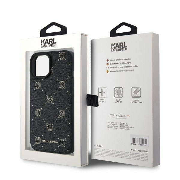 Kryt Karl Lagerfeld KLHMP15SPGKHPHK Apple iPhone 15 MagSafe Karl Head black