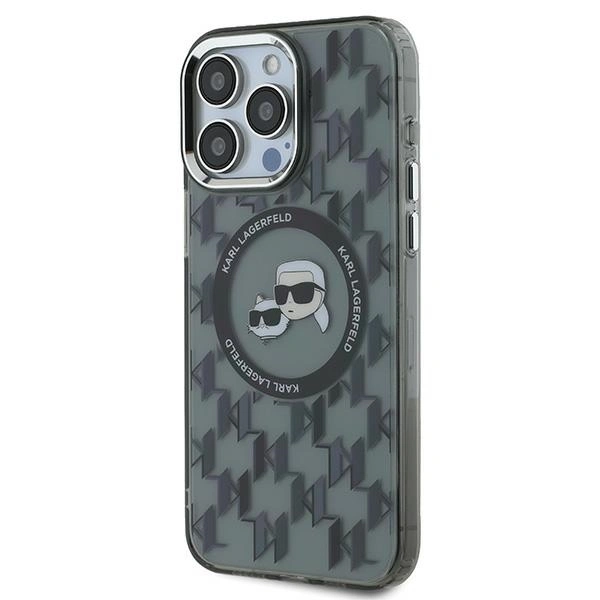 Kryt Karl Lagerfeld KLHMP15XHMCKMHK Apple iPhone 15 Pro Max IML Monogram Karl&Choupette Head MagSafe black