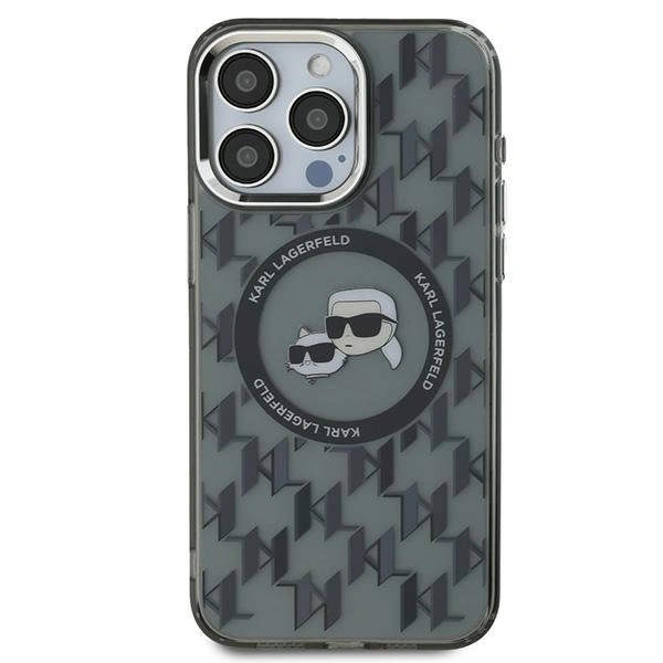 Kryt Karl Lagerfeld KLHMP15XHMCKMHK Apple iPhone 15 Pro Max IML Monogram Karl&Choupette Head MagSafe black