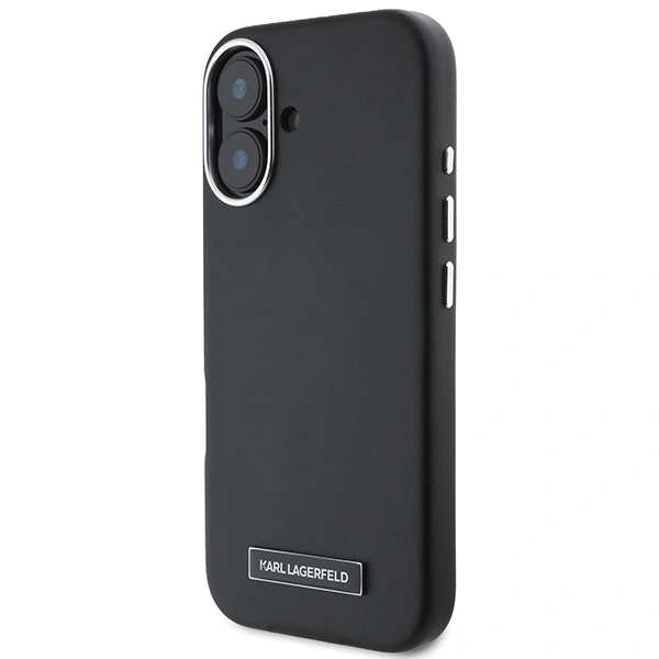 Kryt Karl Lagerfeld KLHMP16MPGMSRPK Apple iPhone 16 Plus hardcase FW Metal Plate MagSafe black