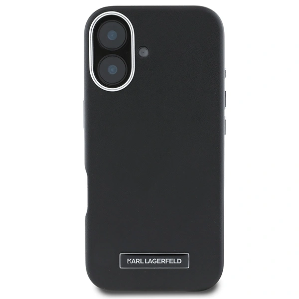 Kryt Karl Lagerfeld KLHMP16MPGMSRPK Apple iPhone 16 Plus hardcase FW Metal Plate MagSafe black