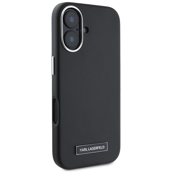 Kryt Karl Lagerfeld KLHMP16MPGMSRPK Apple iPhone 16 Plus hardcase FW Metal Plate MagSafe black