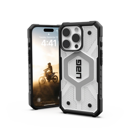 Kryt UAG Urban Armor Gear Pathfinder Clear Apple iPhone 16 Pro MagSafe (ice/black)
