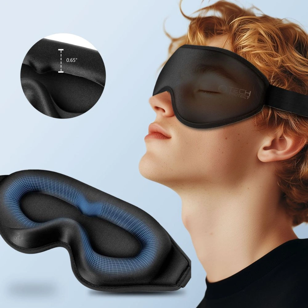 Kryt Tech-Protect Eyeshade Sleep Mask Matte Black