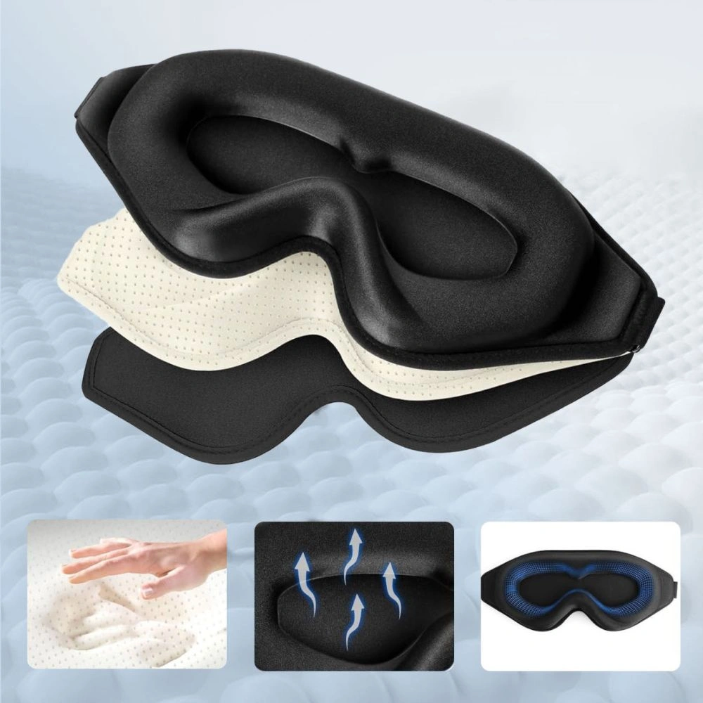 Kryt Tech-Protect Eyeshade Sleep Mask Matte Black