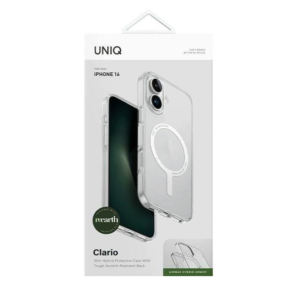 Kryt UNIQ Clario Apple iPhone 16 Magclick Charging lucent clear
