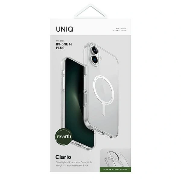 Kryt UNIQ Clario Apple iPhone 16 Plus Magclick Charging lucent clear