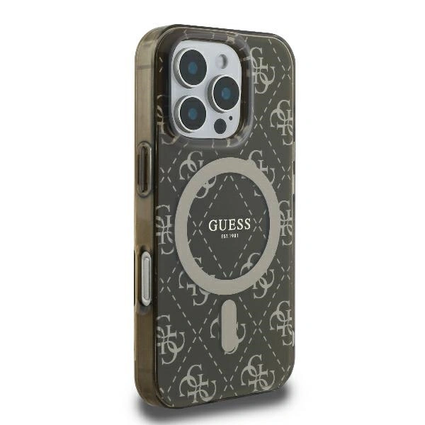 Kryt Guess GUHMP16LH4DTEW Apple iPhone 16 Pro hardcase IML 4G Background MagSafe brown