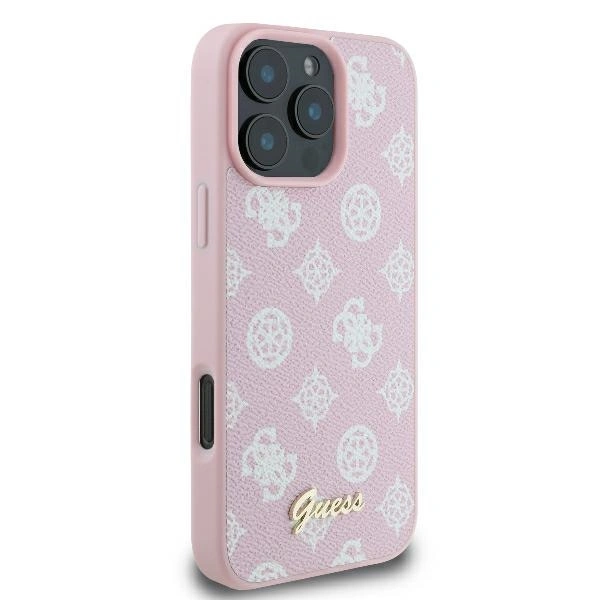 Kryt Guess GUHMP16LPGPYSP Apple iPhone 16 Pro hardcase Peony Script Logo MagSafe pink