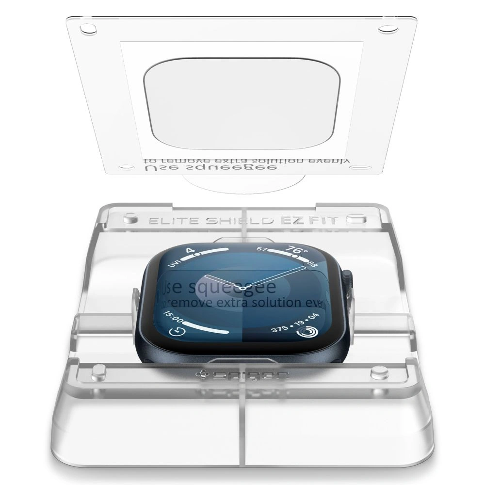 Hybrid glass Spigen Elite Shield Ez Fit Apple Watch 10 / 11 42mm Clear [2 PACK]