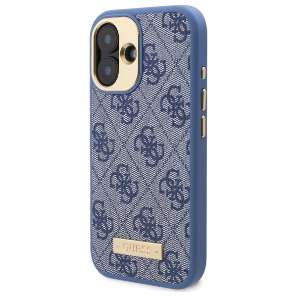 Kryt Guess GUHMP16MU4GPRB Apple iPhone 16 Plus hardcase 4G Logo Plate MagSafe blue
