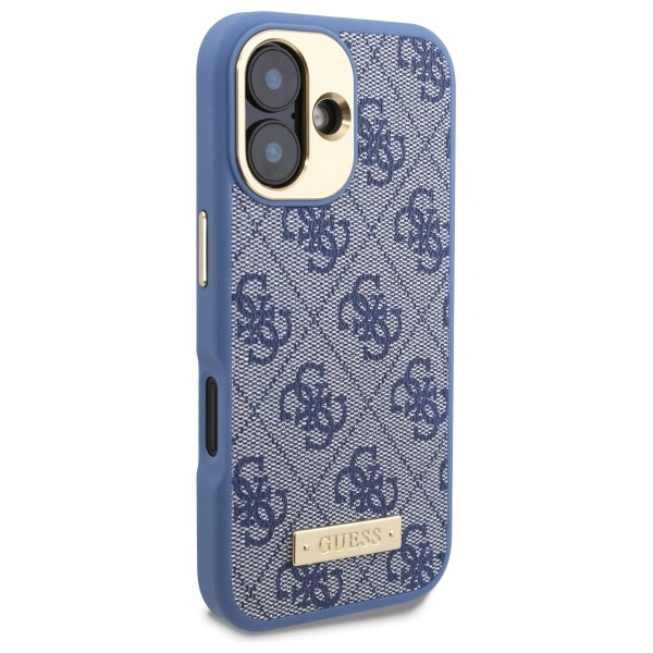 Kryt Guess GUHMP16MU4GPRB Apple iPhone 16 Plus hardcase 4G Logo Plate MagSafe blue
