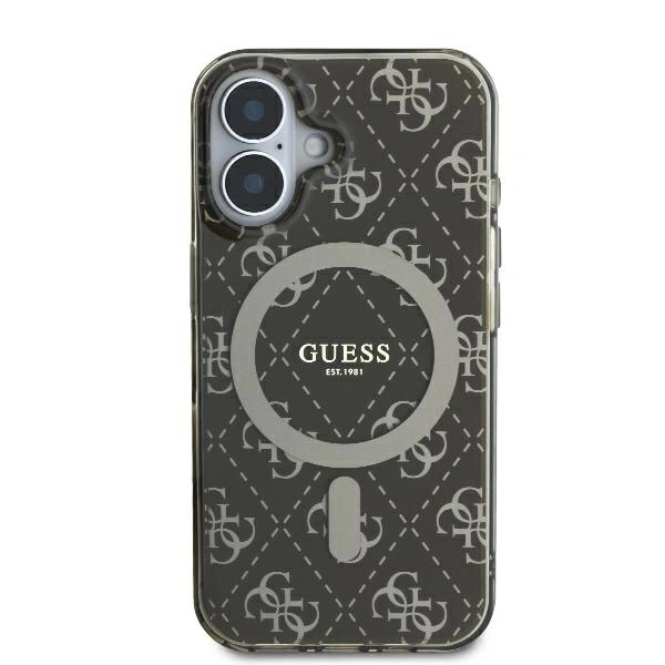 Kryt Guess GUHMP16SH4DTEW Apple iPhone 16 hardcase IML 4G Background MagSafe brown