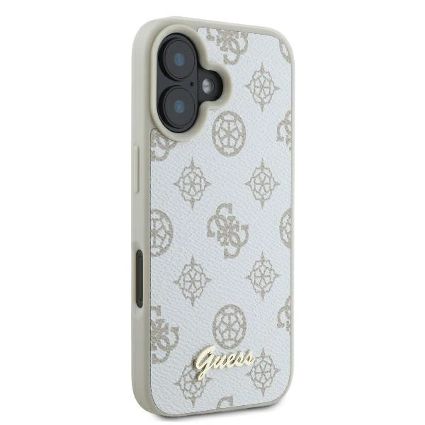 Kryt Guess GUHMP16SPGPYSH Apple iPhone 16 hardcase Peony Script Logo MagSafe white