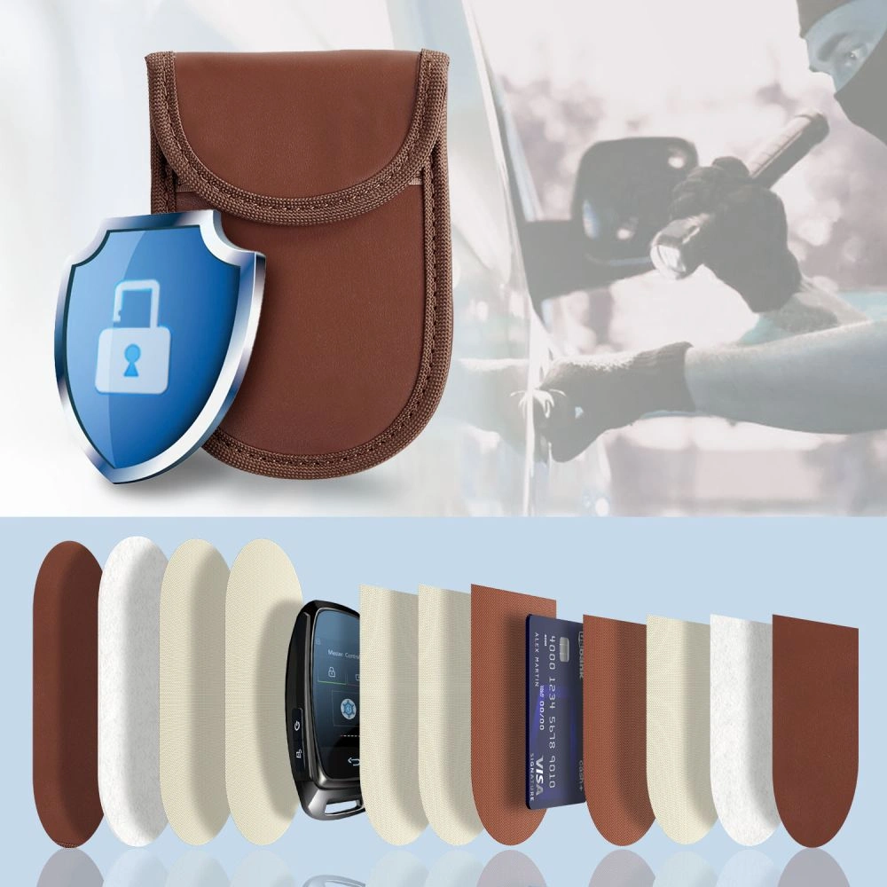 Kryt Tech-Protect KLR100 faraday cage Pouch Keyless RFID Signal Blocker Case Espresso