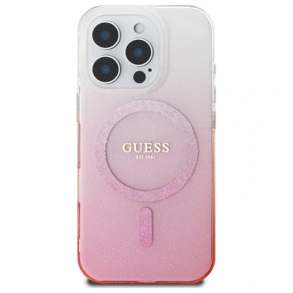 Kryt Guess GUHMP16XHGRCELP Apple iPhone 16 Pro Max hardcase IML Glitter Gradient MagSafe pink