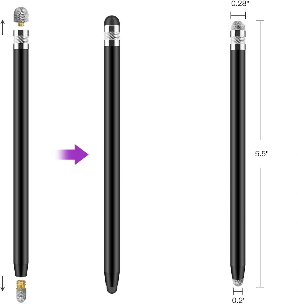 Kryt Tech-Protect USP100 4-tip Touch Stylus Pen Black