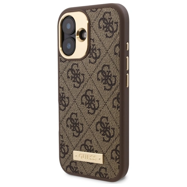 Kryt Guess GUHMP16MU4GPRW Apple iPhone 16 Plus hardcase 4G Logo Plate MagSafe brown