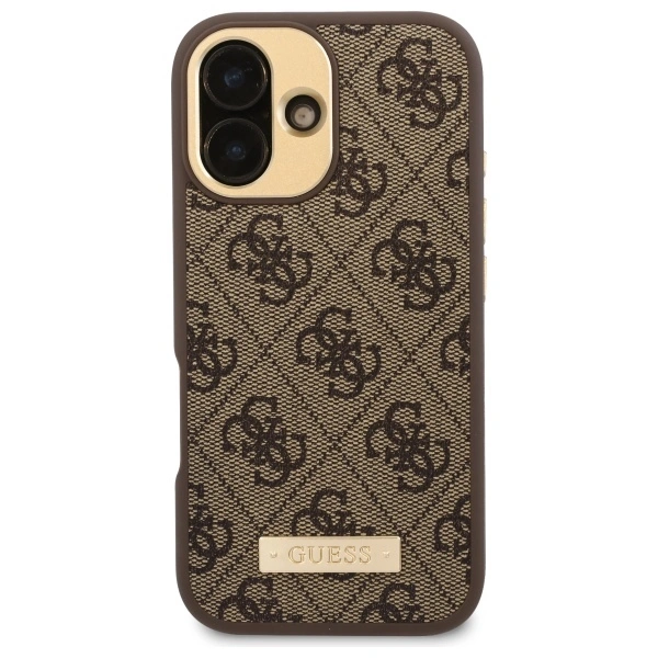 Kryt Guess GUHMP16MU4GPRW Apple iPhone 16 Plus hardcase 4G Logo Plate MagSafe brown