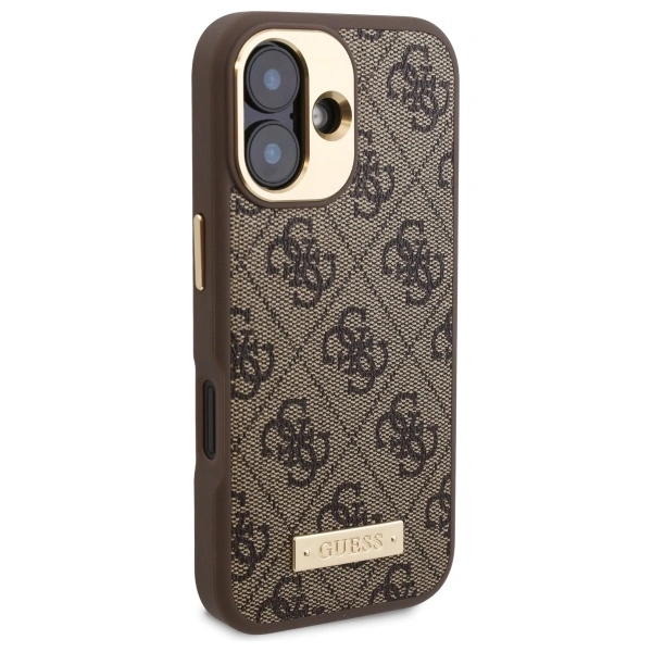 Kryt Guess GUHMP16MU4GPRW Apple iPhone 16 Plus hardcase 4G Logo Plate MagSafe brown