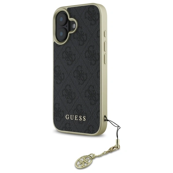 Kryt Guess GUHCP16SGF4GGR Apple iPhone 16 hardcase 4G Charms Collection black